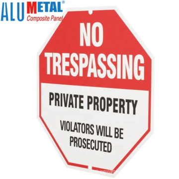 Metal Yard Reflective Private Property No Trespassing Sign